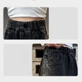 thumbnail image 4 of JLMSPLWG Wide Leg Jeans for Girls Baggy Denim Jeans Girl Daily Wear Bootcut Jean Teen Girls Cute High Waist Solid Color Pants with Pockets Girl's Clothes, 4 of 7