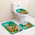 thumbnail image 1 of ABPHQTO Aperitivo de ensalada Juego de alfombras de baño de 3 piezas Alfombra de baño Alfombra de contorno y tapa de inodoro ABPHQTO Cont-CHAPPLE-20600, 1 of 2
