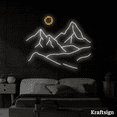 thumbnail image 3 of Craftnamesign Mountain Sun Neon Sign, Landscape LED Sign, Bedroom Wall Art, 3 of 4