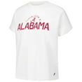 thumbnail image 2 of Women's League Collegiate Wear White Alabama Crimson Tide Slub Rolled Cuff T-Shirt, 2 of 3