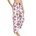thumbnail image 6 of Salouo Purple Mushroom Print Women's Pajama Pants Casual Loose Sweatpants PJs Flowy Pants Drawstring Palazzo for Women Wide Leg Pants Lounge Pajama -, 6 of 8