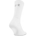 thumbnail image 2 of Under Armour Adult Men's Training Cushion Footbed Cotton Crew Sock, 6 Pack (White, M), 2 of 5