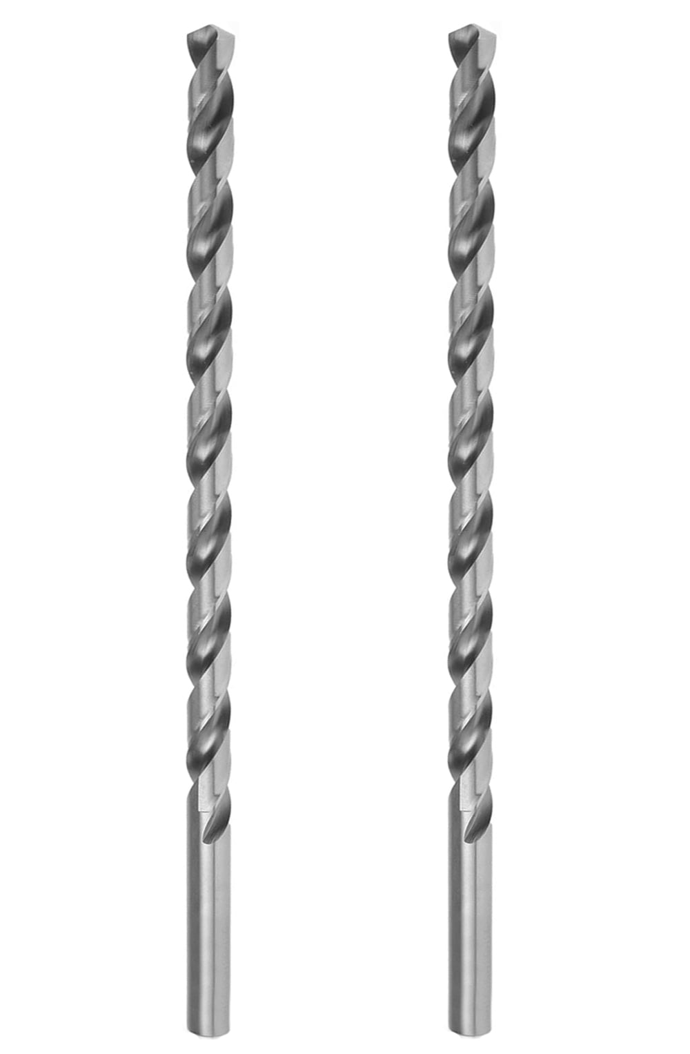 HSS Aircraft Extension Drill Bit Extra Long Bright 2Pcs 5/8 In. x 12 In