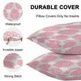 thumbnail image 5 of Outdoor Waterproof Throw Pillow Covers Set of 2 Pink Dahlia Flowers Decorative Pillowcases Lumbar Outdoor Pillows Cushion Case 20x12 Inch Grey Floral Patio Pillows for Couch Sofa Bed Garden, 5 of 9