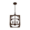 thumbnail image 5 of Hunter - Highland Hill 4-light Textured Rust, Medium Size Pendant Light, Dimmable, Formal Style, Lantern Shaped, for Bedrooms, Dining, Living Rooms - 19980, 5 of 8