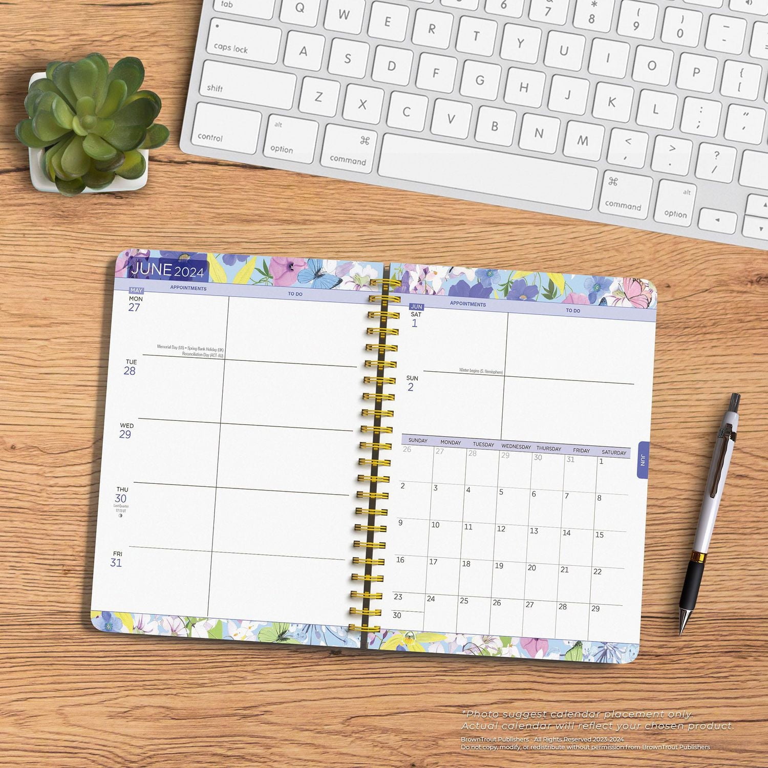 BrownTrout House of Turnowsky Flower Shop Two 2024 6x7.75 Inch Desk Planner, 9781975466817