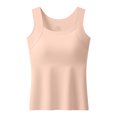 thumbnail image 2 of plus size Tank Tops with Built in Bras Tummy Control Seamless Wide Strap Camisole Shaper Shelf Bra Tank for Senior,2XL, 2 of 10
