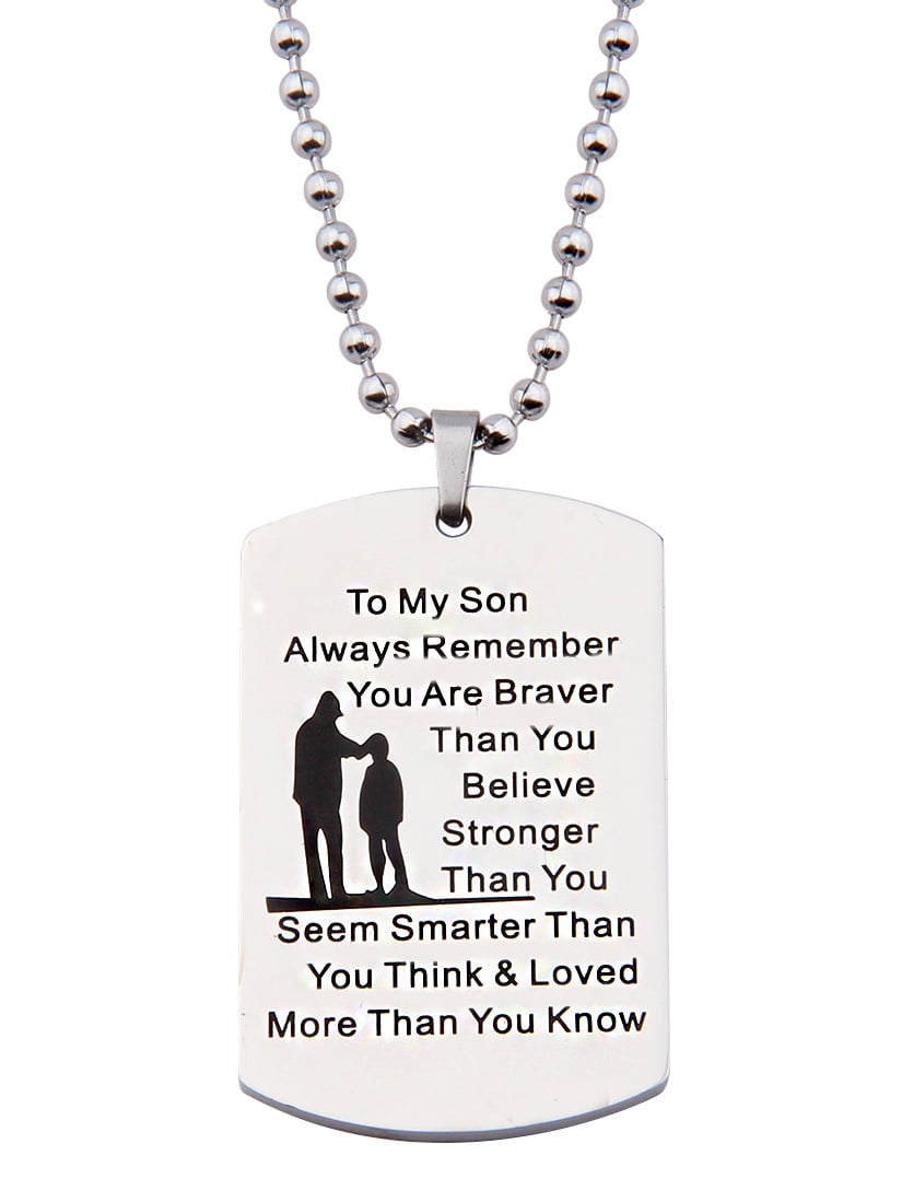 Ensianth To My Son Jewelry Remember You Are Always Braver Than You
