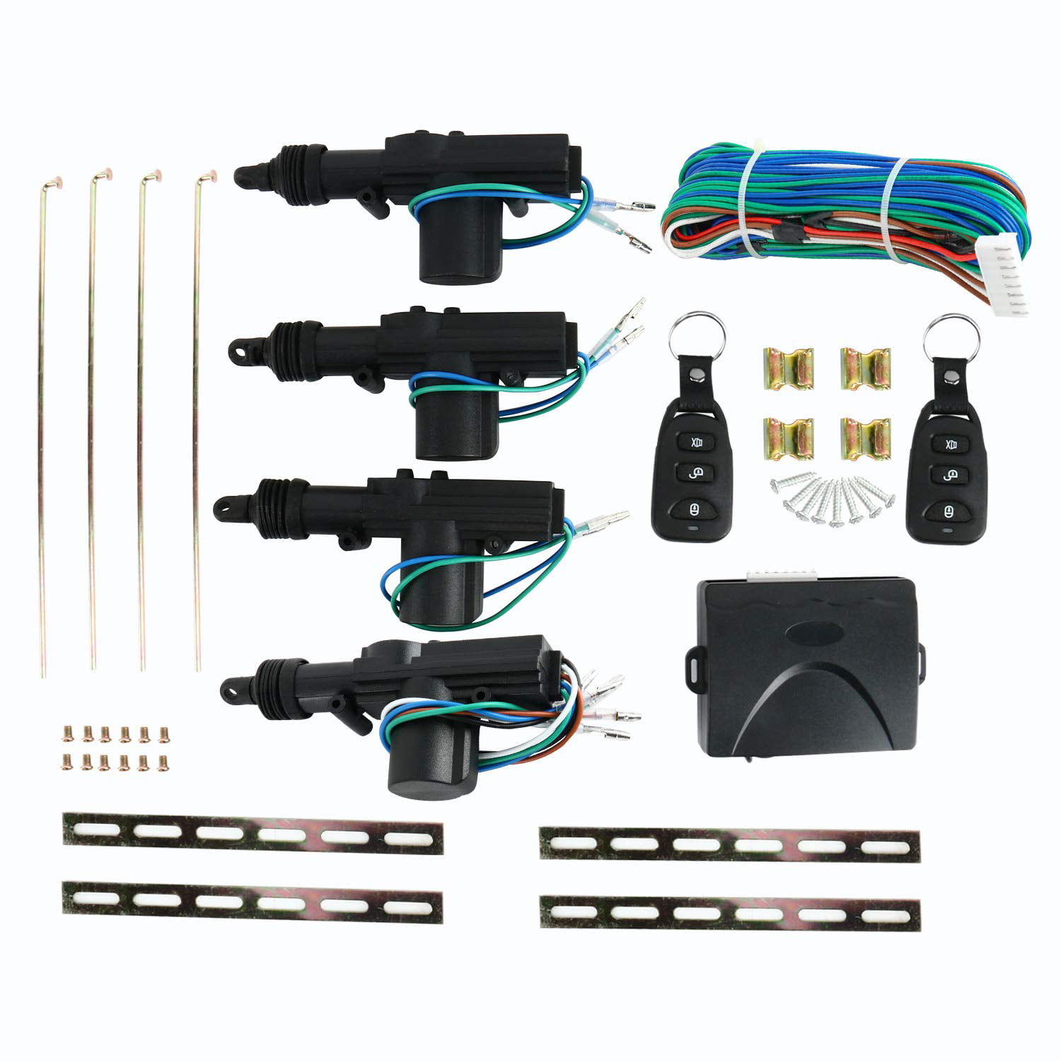 HYDDNice Universal Car Locking System Car Lock Convertion Kit with Remotes Keyless Entry Security 