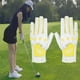 thumbnail image 5 of 2 guantes de golf de piel sintética para mujer, ajustables, antideslizantes, suaves, sin dedos. amarillo 22, 5 of 9