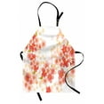 thumbnail image 1 of Floral Apron Japanese Sakura Flowers Cherry Blossoms in Vibrant Colors Illustration, Unisex Kitchen Bib Apron with Adjustable Neck for Cooking Baking Gardening, Coral Dark Coral Yellow, by Ambesonne, 1 of 3