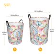 thumbnail image 3 of Fotbe Abstract Marble Texture Cesto de Ropa con Asas, Cesto Impermeable de Gran Capacidad, Bolsa de Lavado para Dormitorio, Cesto de Ropa con Ruedas y Asas-Small, 3 of 6