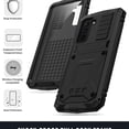thumbnail image 3 of Samsung Galaxy S21 2021 Metal Case with Screen Protector, Dteck Outdoor Sports Military Heavy Duty Shockproof Sturdy Full Cover Hybrid Aluminum Metal Hard Case with Kickstand, Black, 3 of 7