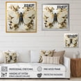 thumbnail image 4 of Designart "Captivating Moths II" Animals Framed Wall Art - Grey Insects & Bugs Entryway Framed Wall Art, 4 of 6