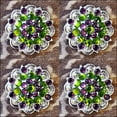 thumbnail image 4 of Set Of 16 Screw Back Concho Peridot Amethyst Crystal 1-1/4In Saddle, 4 of 7