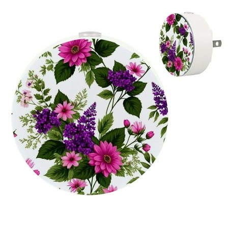 

YZUOUZY Night Lights Plug into Wall Bedside Lamp Small Bedside Lamps Set of 2 Flowers Fireworks Flower Tree