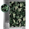 thumbnail image 3 of Small Stall Shower Curtain 48x72 Inch Narrow Half Size Tropical Leaf Bath Curtains Bathroom Decor Summer Palm Tree Branch Nature Modern Waterproof Fabric Shower Curtain Set with Hooks 48 Inch, 3 of 6
