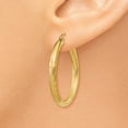 thumbnail image 3 of 10K Yellow Gold Earring Hoop Women'S Diamond-Cut 30 mm 3, 3 of 3