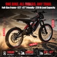 thumbnail image 3 of Seemoon 5000W Mid-Drive Off Road Electric Dirt Bike for Adults 60V 1350Wh 45 MPH 50-55 Mi 280Nm 45 Deg Hydraulic Disc Brakes Full Suspension 17/16 In, 3 of 8