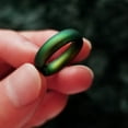 thumbnail image 4 of Northern Lights Green Breathable Silicone Ring for Men and Women 4mm Bandwidth, 4 of 8