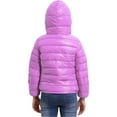 thumbnail image 3 of Zaldita Kids Boys Girls Hooded Puffer Jacket Lightweight Coat Zipper Warm Winter Outerwear Purple 2-3, 3 of 7