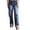 *Dark Blue, variant on VBVC Women's Cuffed Hem Denim Pants , High Waisted Wide Leg Jeans For Women,Ladies' Seamed Front Straight Leg Jeans with Pockets,Dark Blue,S-2XL