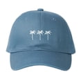 thumbnail image 2 of Women's Palm Tree Embroidered Baseball Cap, Adjustable Cotton Dad Hat, Casual Summer Beach Hat, Lightweight Low-Profile Sun Cap for Travel, Vacation, 2 of 3
