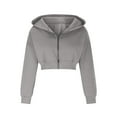 thumbnail image 3 of Womens Zip Up Hoodies Cropped Sweatshirts Jackets Fall Outfits Casual Hooded Y2k Coat Tops Winter Clothes 2024, 3 of 6