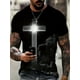 thumbnail image 2 of Camiseta De Manga Corta Con Cuello Redondo Con Estampado De Nubes Y Cruzadas Para Hombre, Camisetas Gráficas, Pijama, 2 of 4