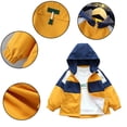 thumbnail image 2 of WOLLED Kids Boys Thin Zipper Jacket Youth Color blocking Zipper Tops 2-13T Toddler Baby Hooded Windbreaker Jacket, 2 of 10