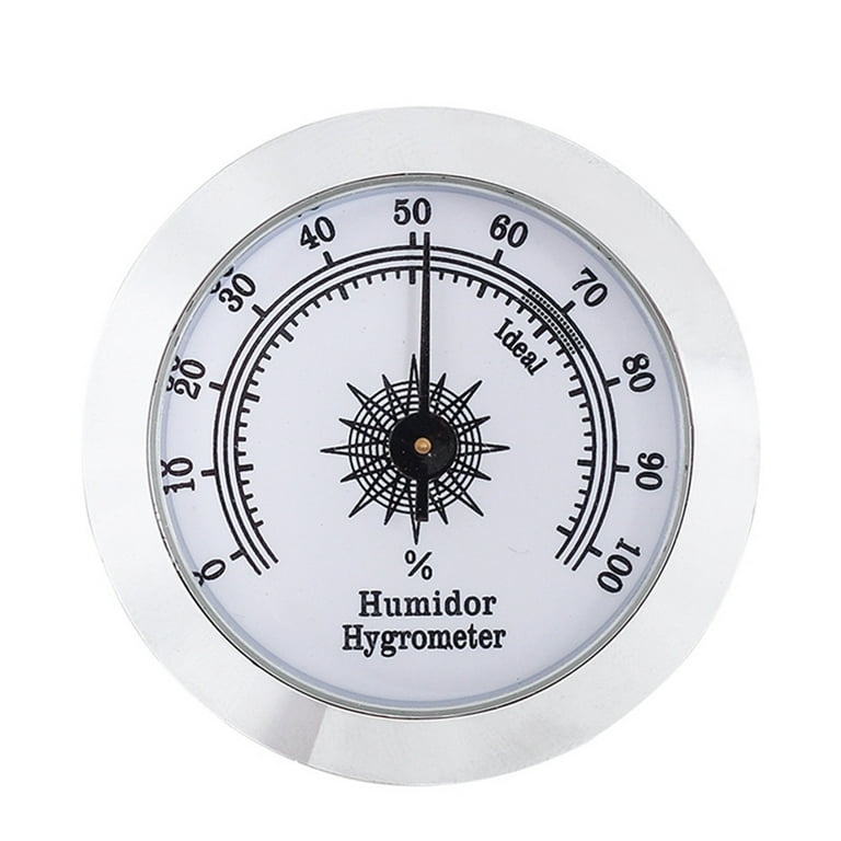 TureClos Hygrometer Alloy Firm Embedded Installation Small Mini High  Accuracy Anti-corrosion Portable Humidity Gauge No Battery Required Sliver  
