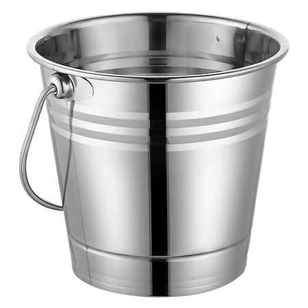 

Qiysamall 1Pc 3.0L Stainless Steel Ice Bucket Portable Ice Chiller Cooler with Handle Ice Cube Container for Wine Champagne Beer Without (Silver)