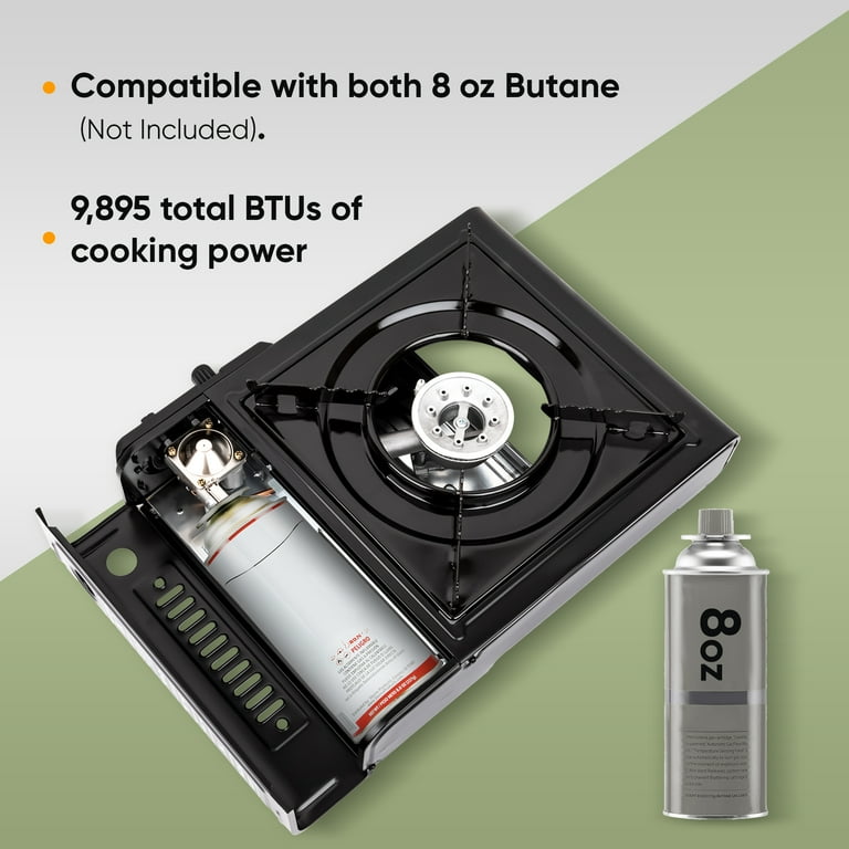 PortableOut Small Single Burner Camping Gas Stove with PortableOut Small Single Burner Camping Gas Stove with