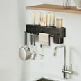 thumbnail image 4 of Car Bon Steel Utensil Rack - Space Saving Kitchen Organizer with Hooks and Hanging Bar for Optimal Storage Solutions, 4 of 4