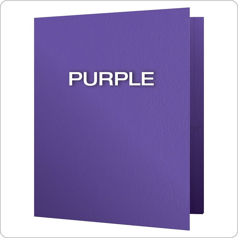 Twin-Pocket Folder, Embossed Leather Grain Paper, 0.5 Twin-Pocket Folder, Embossed Leather Grain Paper, 0.5