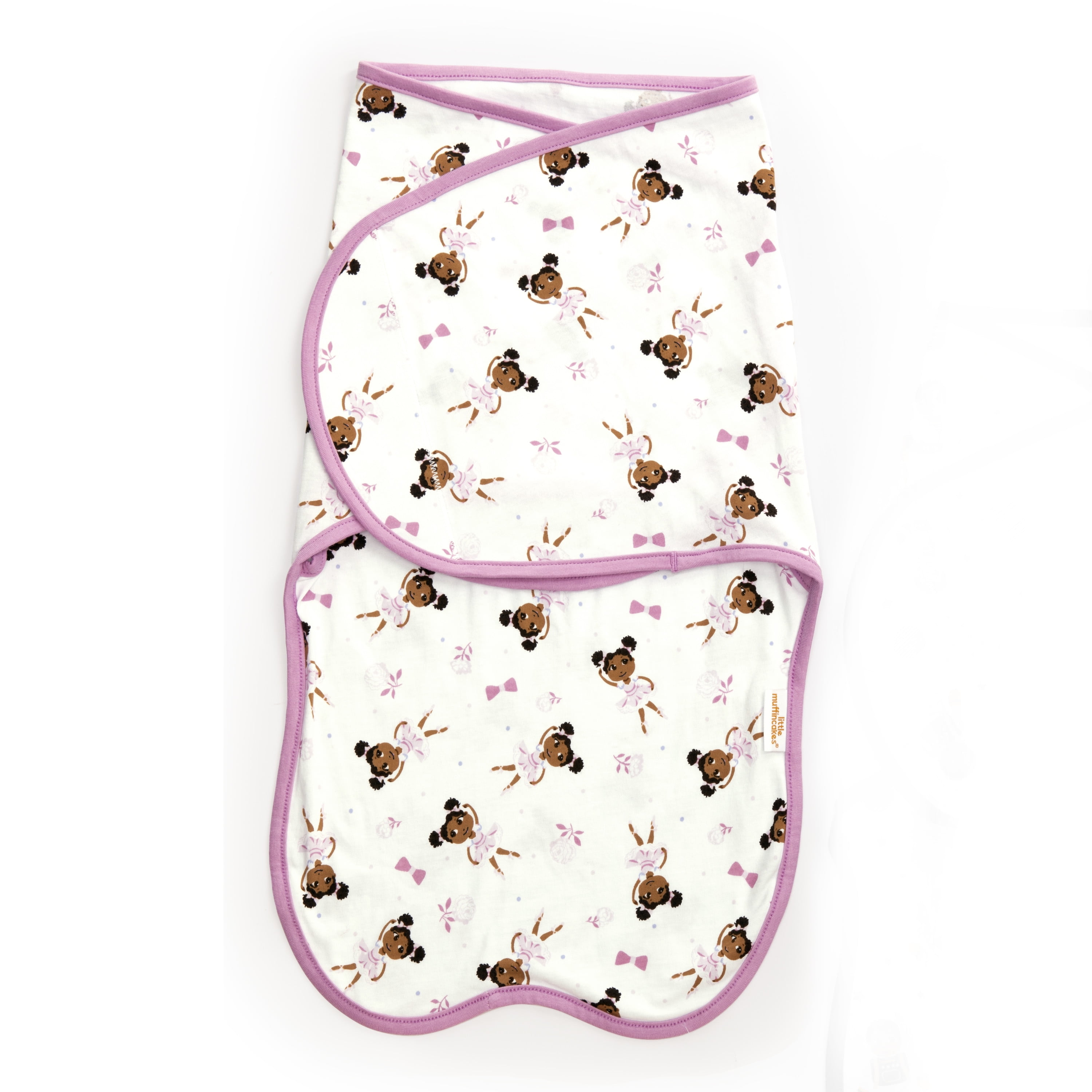 Little Muffincakes Baby Swaddle 100% Cotton, Ballerina Theme (Zhara) for Newborn - 3 Months