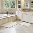 thumbnail image 2 of 2 Pieces Bathroom Rugs, Non Slip Absorbent Velvety-Soft Butter Chenille Bath Mat Set (Ivory/Cream), 2 of 6