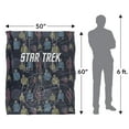 thumbnail image 5 of Star Trek Blanket, 50"x60", Enterprise Crew Silky Touch Sherpa Back Super Soft Throw Blanket, 5 of 5