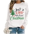 thumbnail image 5 of WEAIXIMIUNG Sweat à Capuche pour Femmes, Mode de Noël, Imprimé Arbre de Noël, Manches Longues, Col Rond, 5 of 5