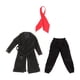 thumbnail image 2 of Figura de acción en miniatura con gabardina a escala 1:12 para figuras masculinas de 6 pulgadas Negro, 2 of 9