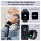 thumbnail image 3 of Reloj Inteligente Mujer, Smartwatch, Llamada, Asistente Voz, Malubero Negro, 3 of 5
