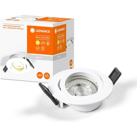 

Led Spot Twist Lock Gu10 Ø8 85Cm Spot Encastrable Pour L Intérieur 4 3W Température De Couleur 2700K 350 Lumen Design Plat Twistlock Inclus Base Gu10 Blanc