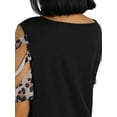 thumbnail image 6 of Qiylii Women T-shirt, Leopard Printed Pattern Short Sleeve V-neck Tops, 6 of 8
