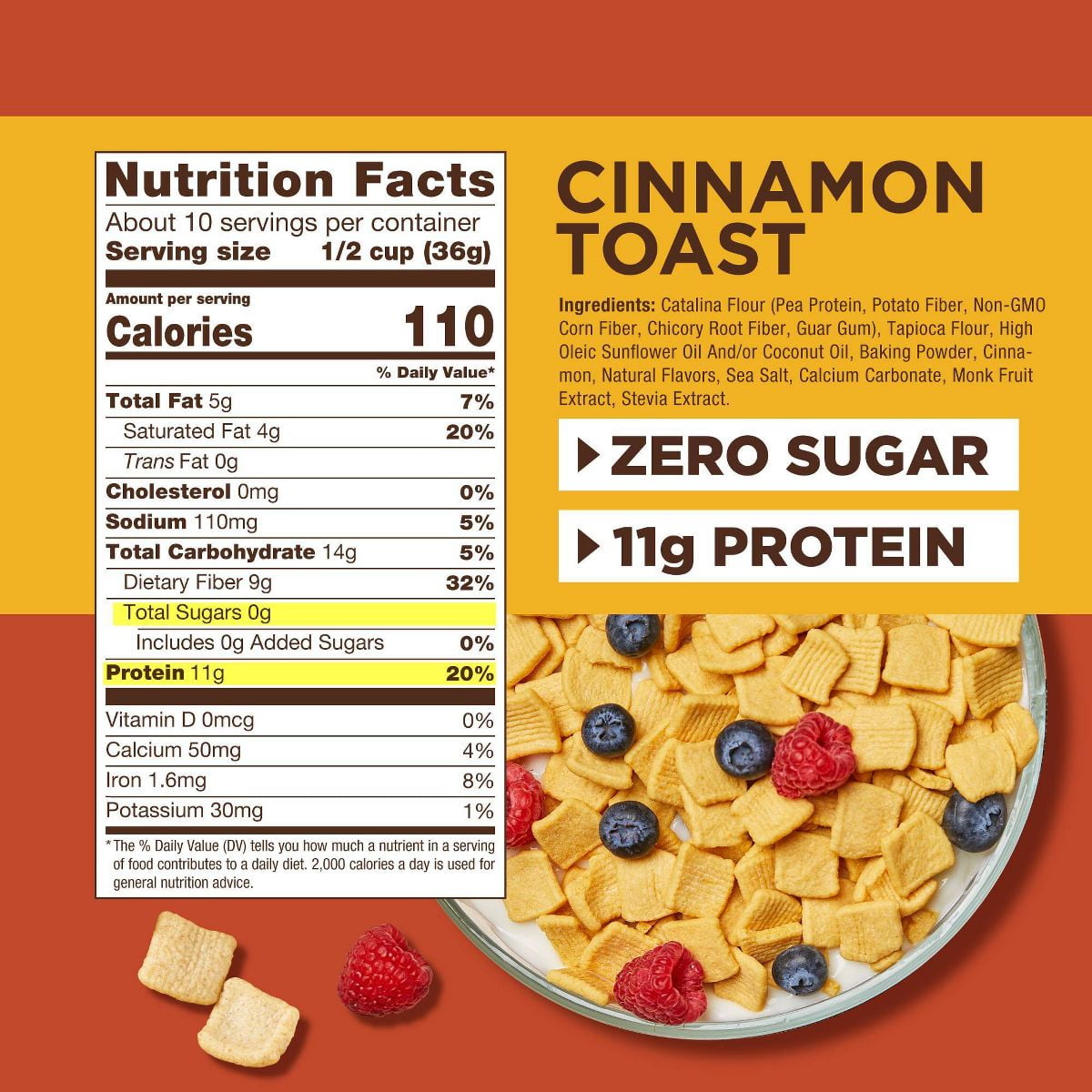 2X - Catalina Crunch Family Size Cinnamon Toast Keto Cereal - 13oz