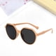 thumbnail image 5 of Gafas de sol redondas de moda para hombre y mujer, ideales para pescar, correr, ir a la playa. Rosa gris, 5 of 8