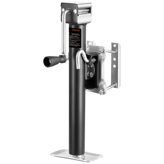 KFFKFF Trailer Jack with 2500 lbs Load Capacity, Durable Swivel Bolt-on Design, Ergonomic Handle, 15-inch Vertical Travel, Ideal for RV, Horse, Utility, Camping, and Yacht Trailers
