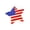A, variant on Patriotic USA Independence Day Hair Clip, Flag Printed Hairpin with Star Pattern, Lightweight Plastic Hair Clip, for Holiday Parties and July 4th Celebrations (Heart)