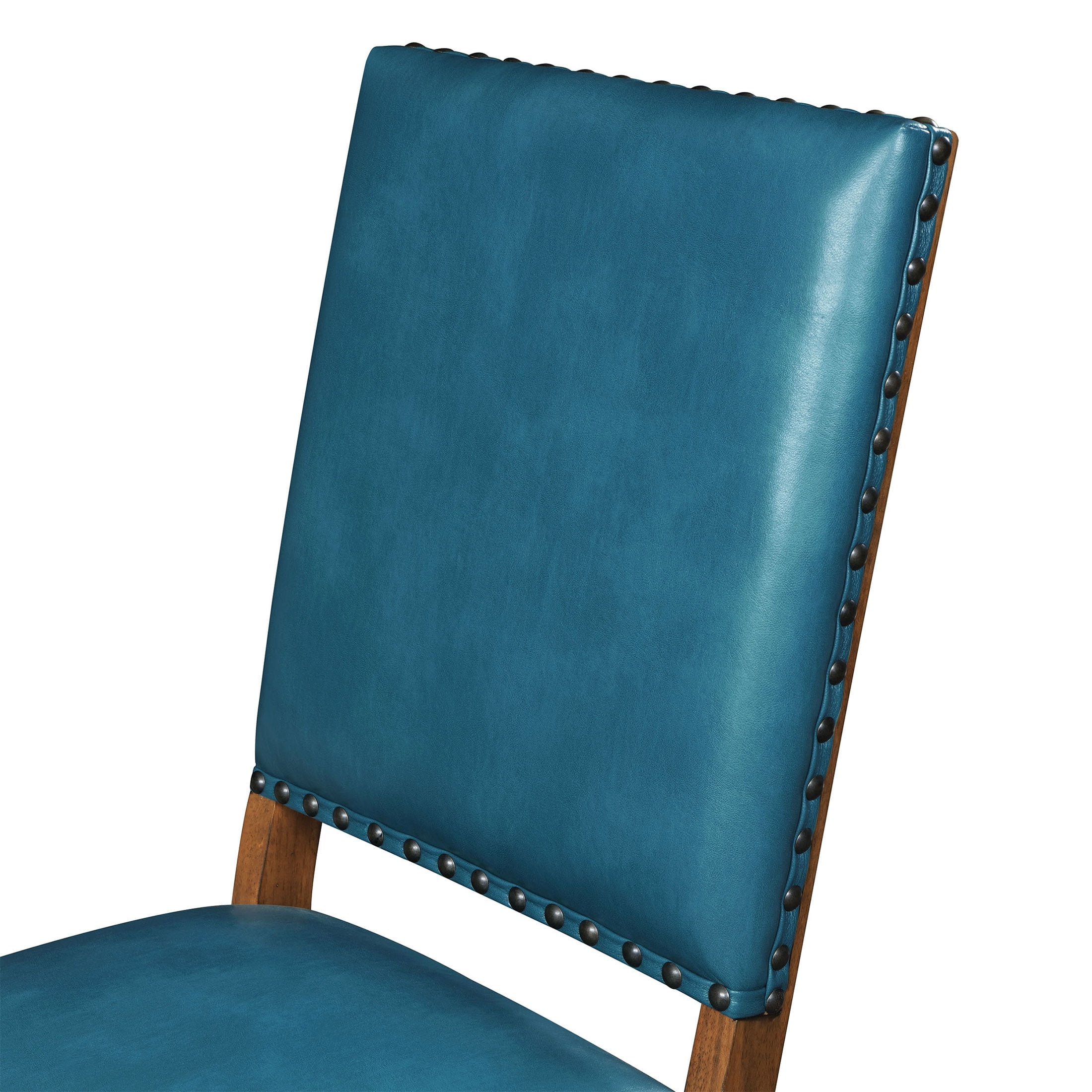The Pioneer Woman Harper Faux Leather Dining Chairs, Turquoise, Set of 2