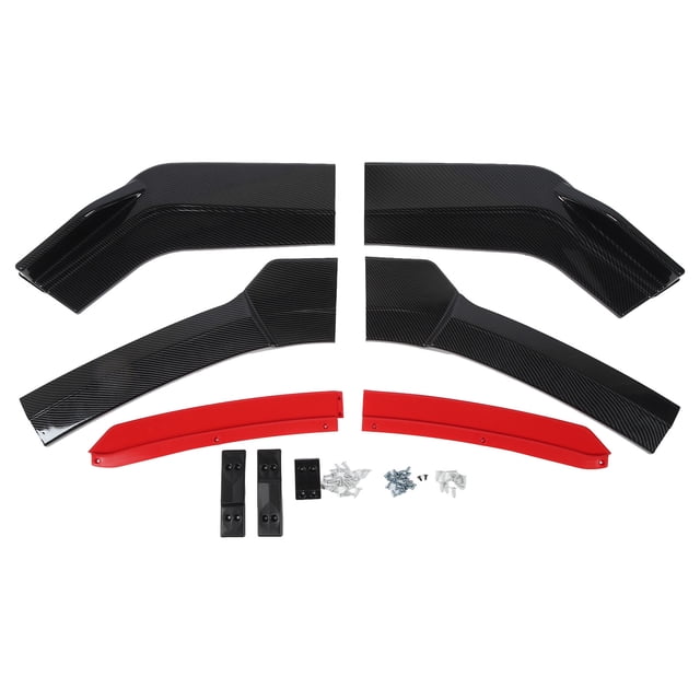 <p>Bumper Chin Spoiler, 6PCS Reduce Wind Resistance Carbon Fiber Pattern Front Bumper Lip Spoiler Set For Cars</p>