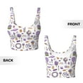 thumbnail image 6 of Uemuo Lavender Flowers Pattern Women's Sports Bra - High Impact Support, Breathable, and Comfortable Athletic Bra for Running, Yoga, and Workouts, 6 of 9